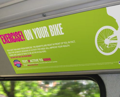 Advertising campaign on a bus