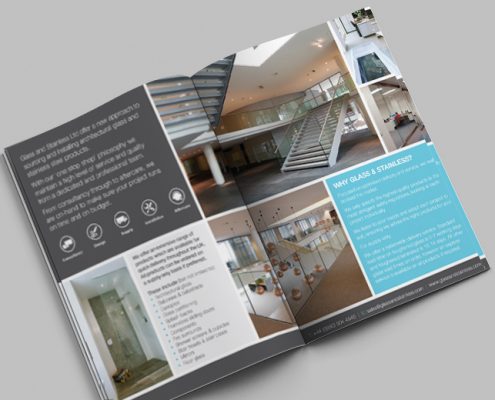 Brochure design for Glass and Stainless